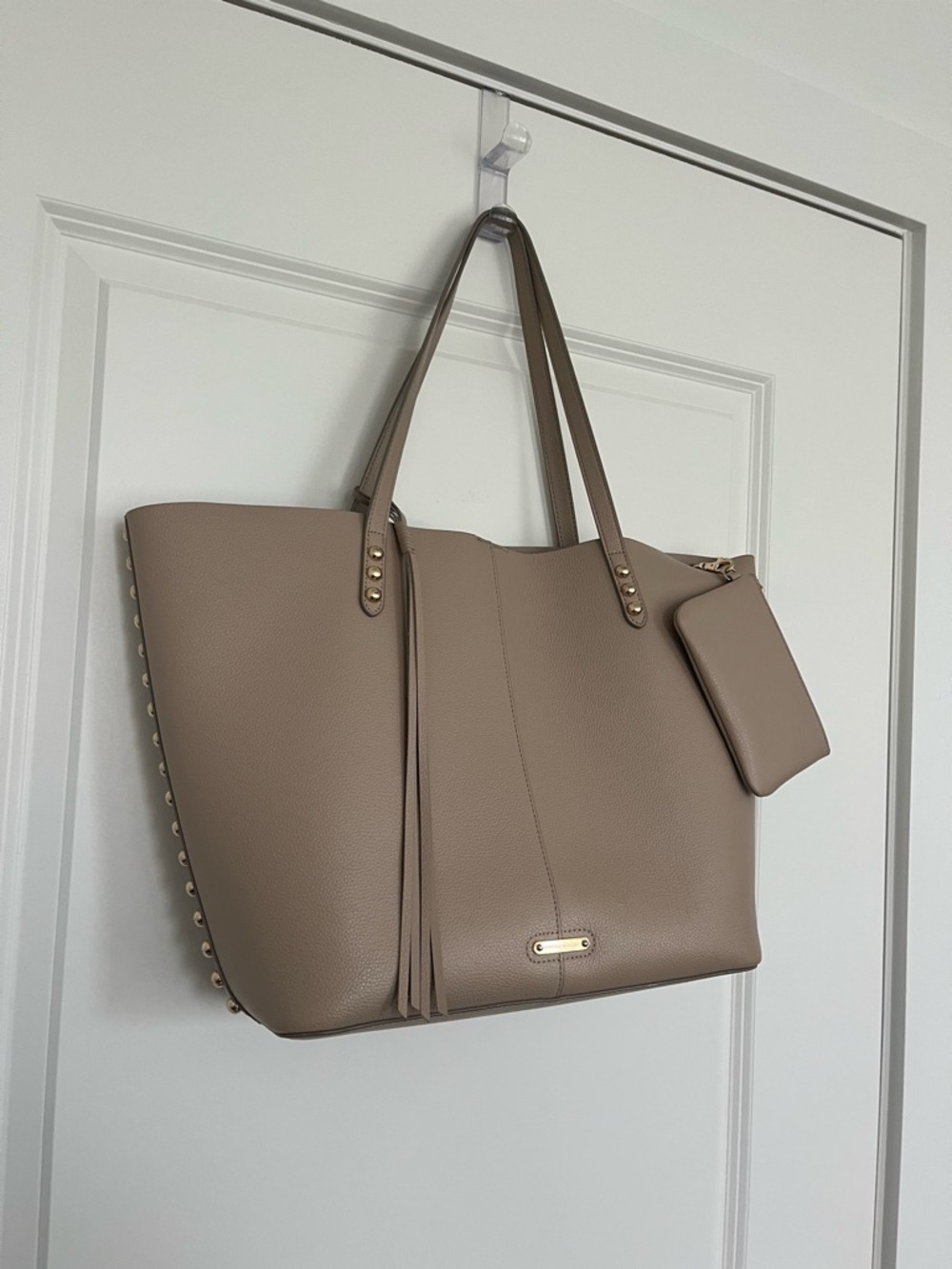 Rebecca Minkoff Leather Tote Bag with Pouch